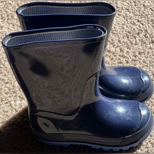 Kids Navy Blue Rain Boots Size 7/8